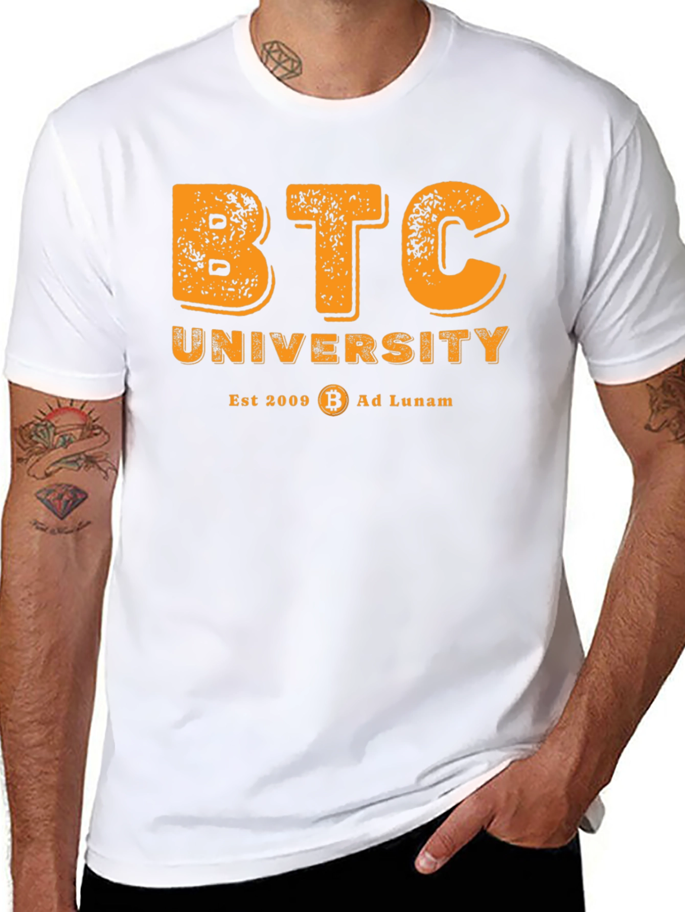 BTC University T-Shirt - Bitcoin Crypto Tee