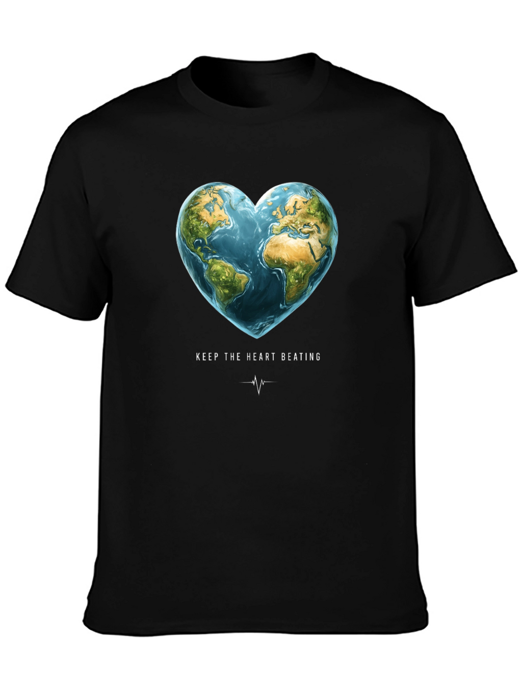 Earth Heartbeat Graphic Tee - Keep The Heart Beating