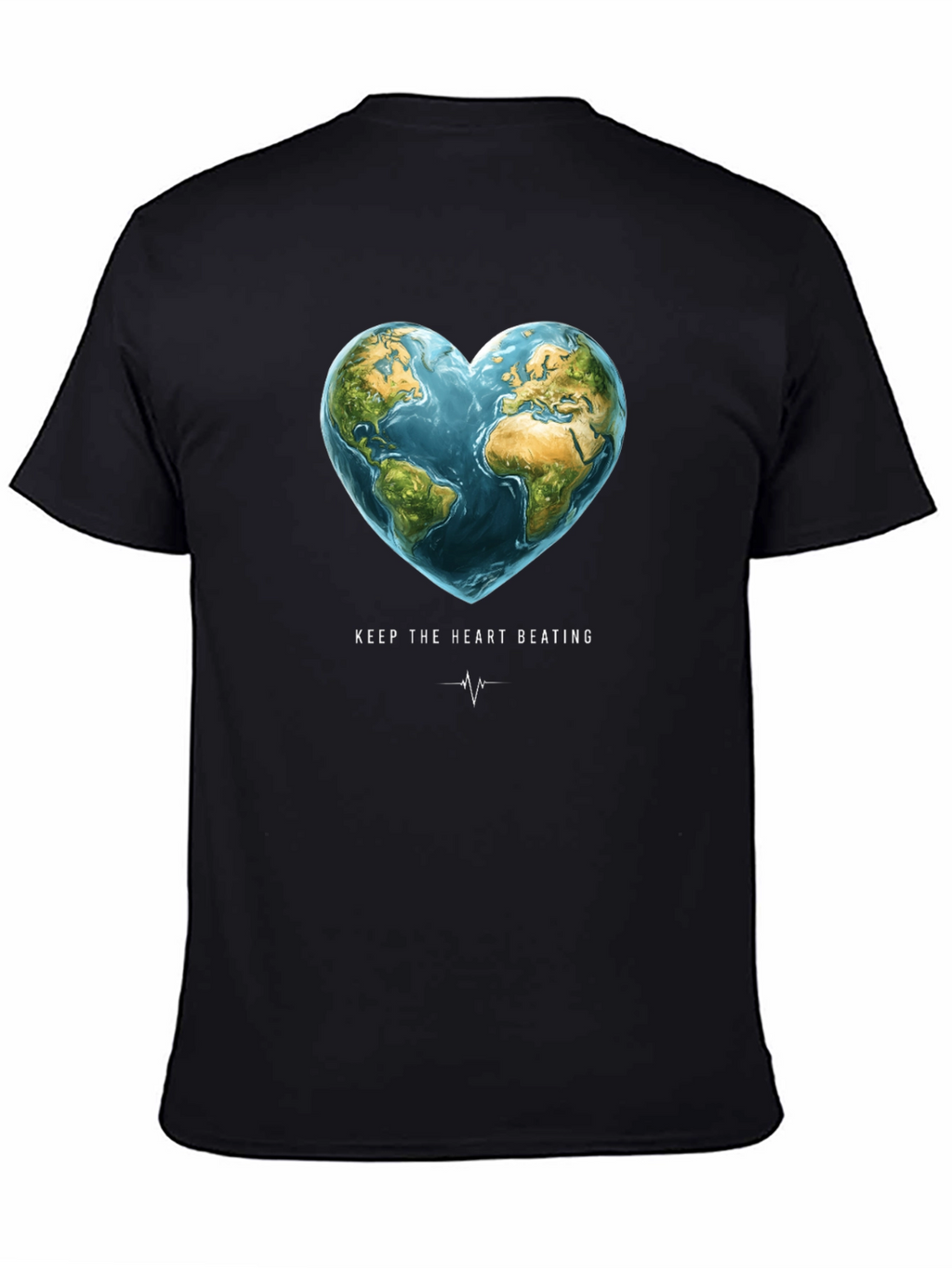 Earth Heartbeat Graphic Tee - Keep The Heart Beating