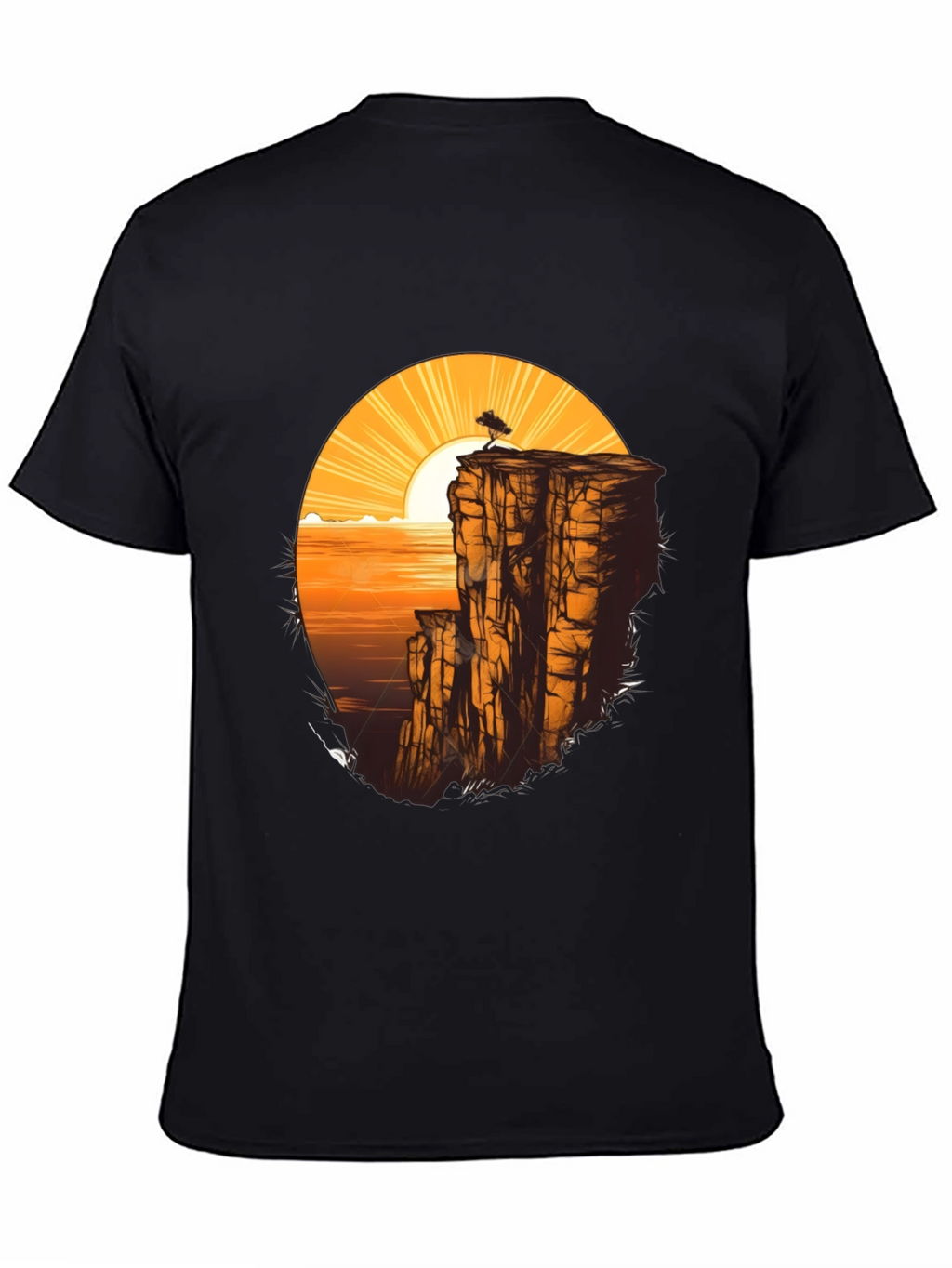 Cliff & Sunset Graphic Tee - Black