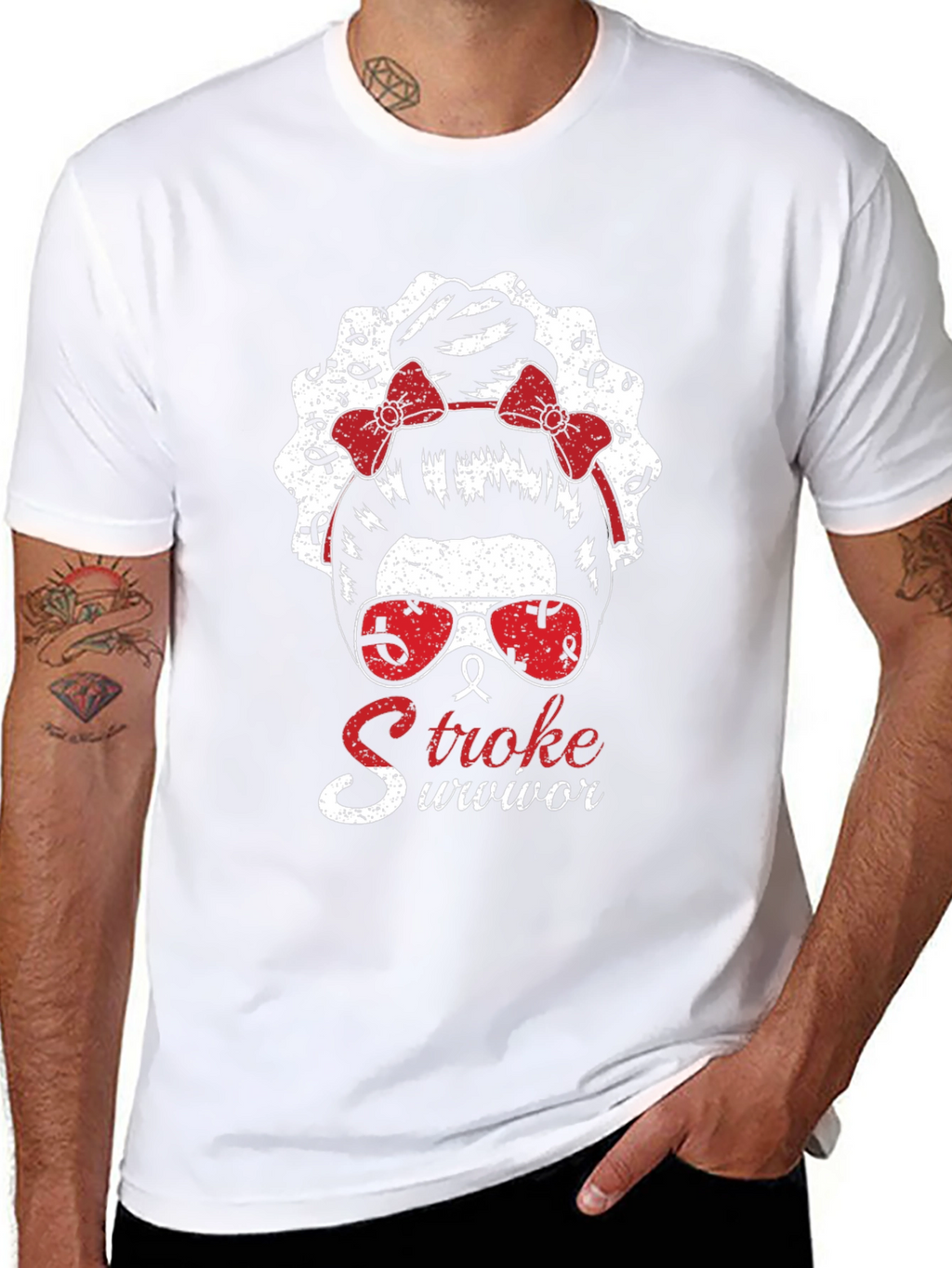 Stroke Survivor Messy Bun T-Shirt