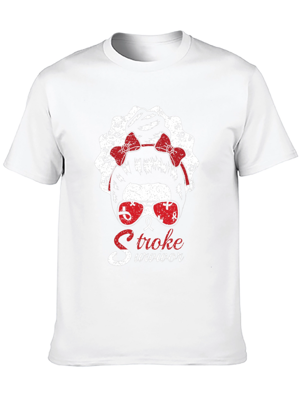 Stroke Survivor Messy Bun T-Shirt