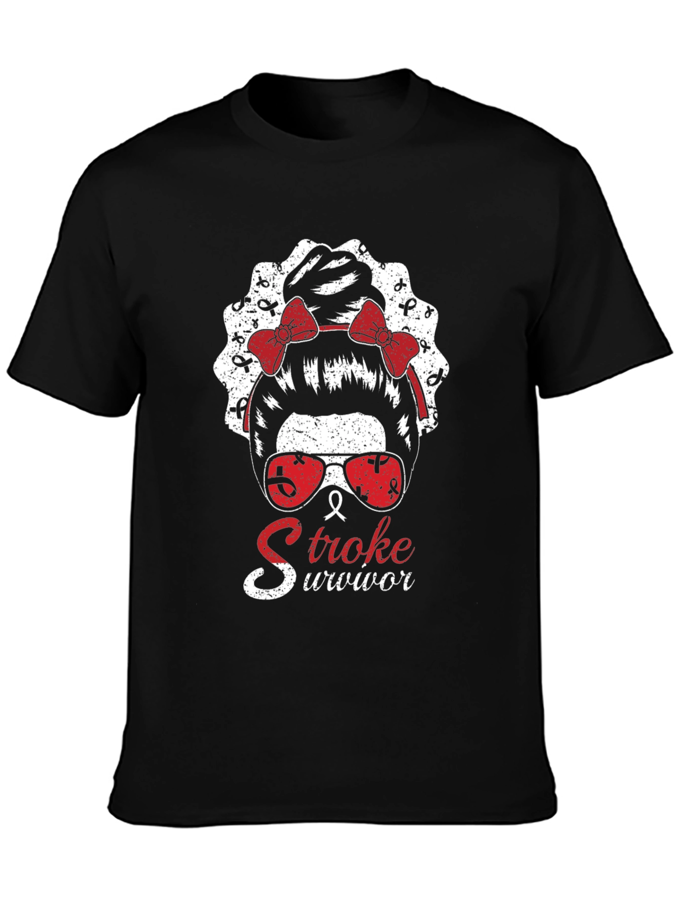 Stroke Survivor Messy Bun T-Shirt