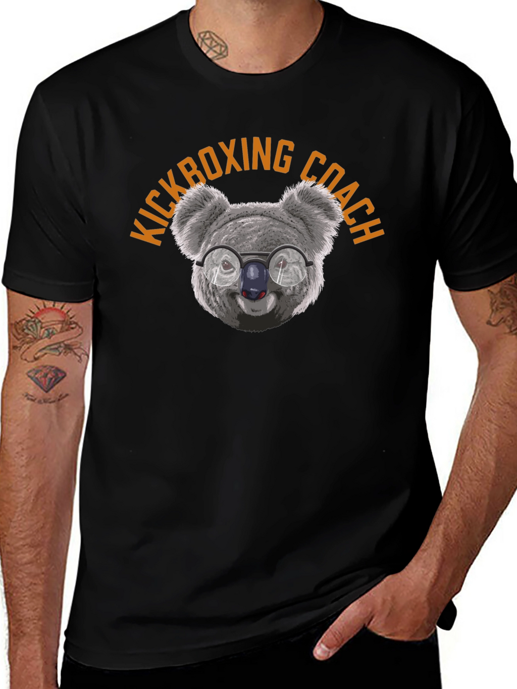 Koala Kickboxing Coach T-Shirt - Black