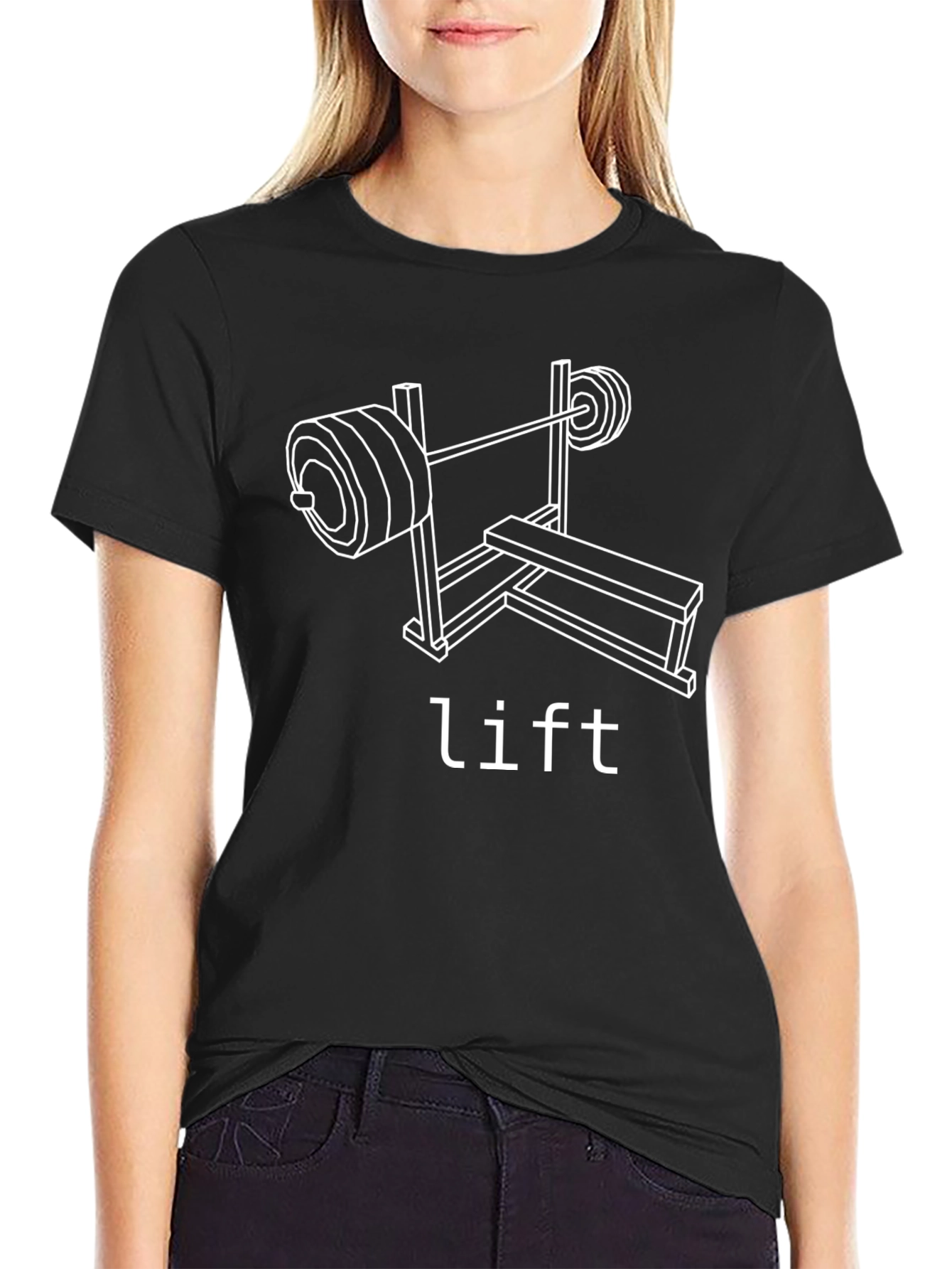 Lift Weightlifting Bench Press T-Shirt - Workout Gym Tee