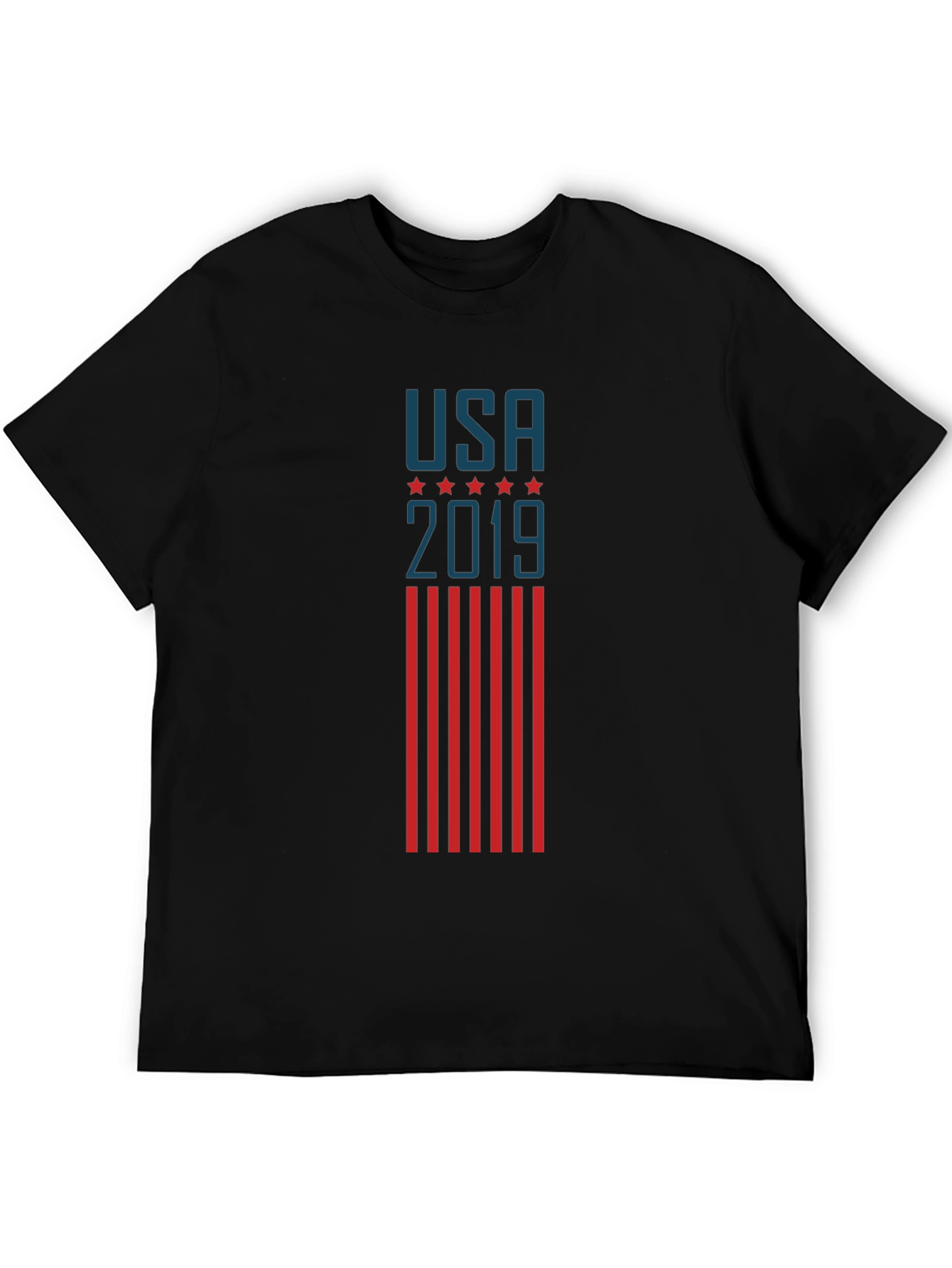 USA 2019 Patriotic Graphic Tee - Black