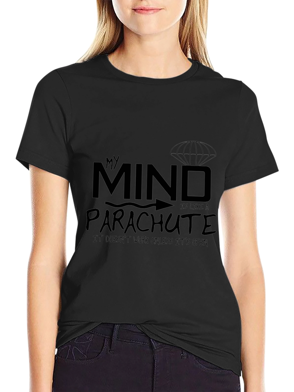 My Mind Parachute T-Shirt - Funny Graphic Tee