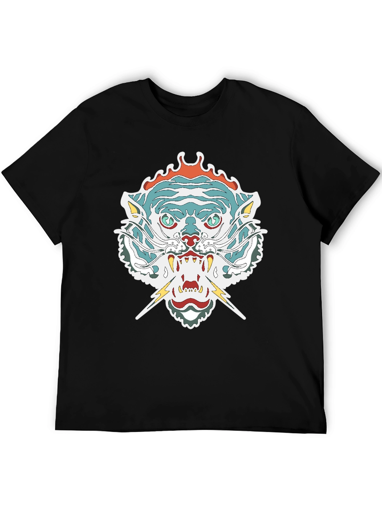 Mens Graphic Tee - Tiger Head Print