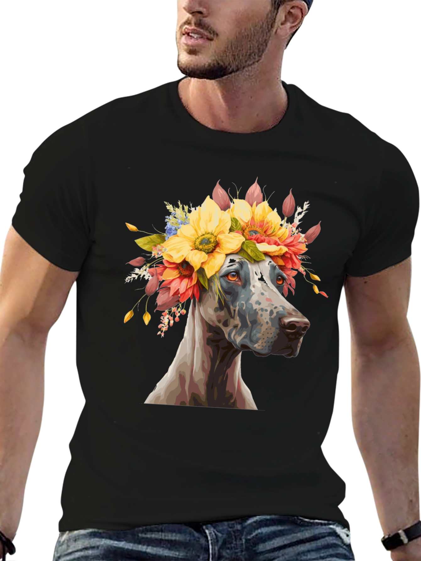 Dog with Flower Crown T-Shirt