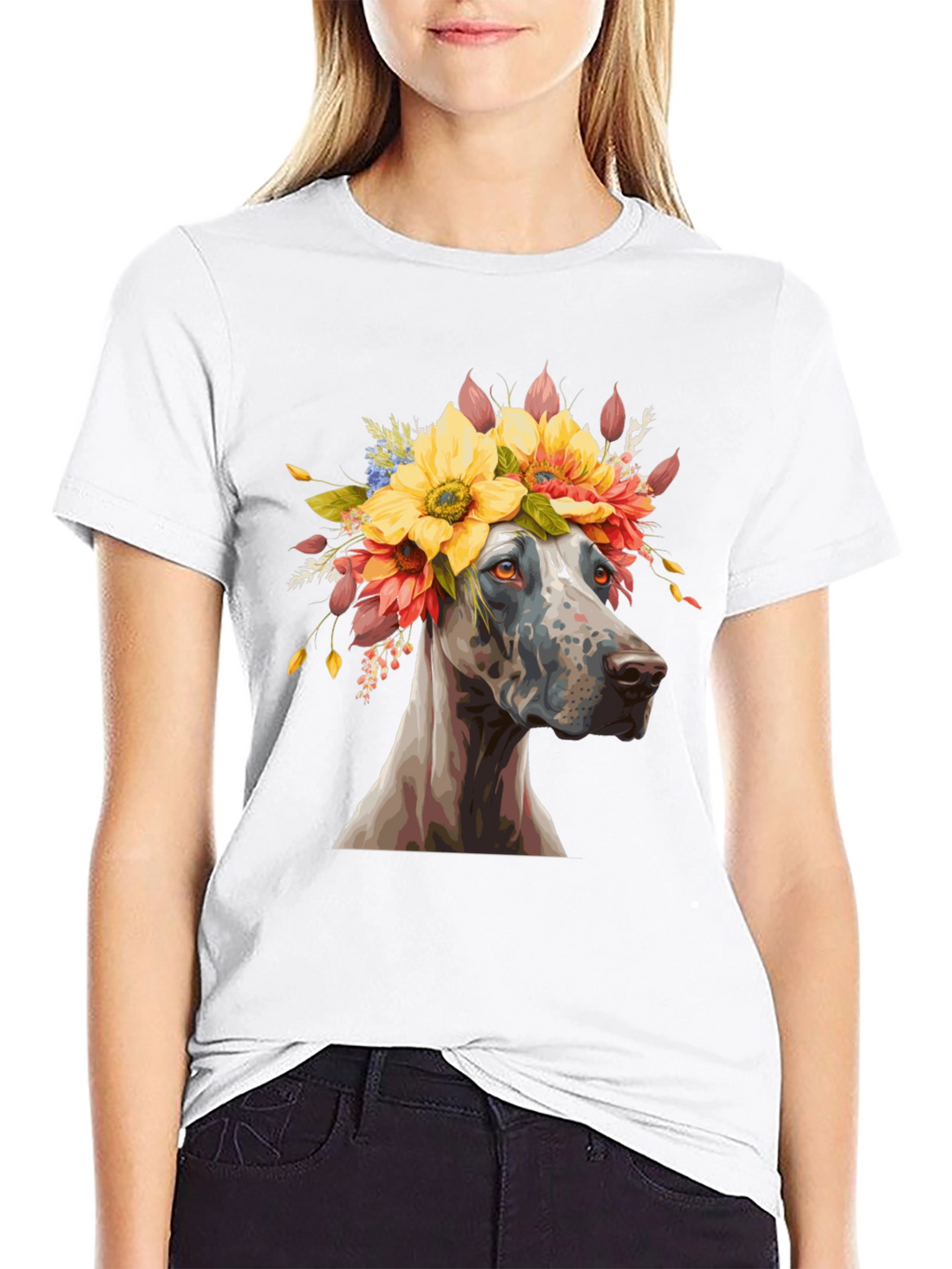 Dog with Flower Crown T-Shirt