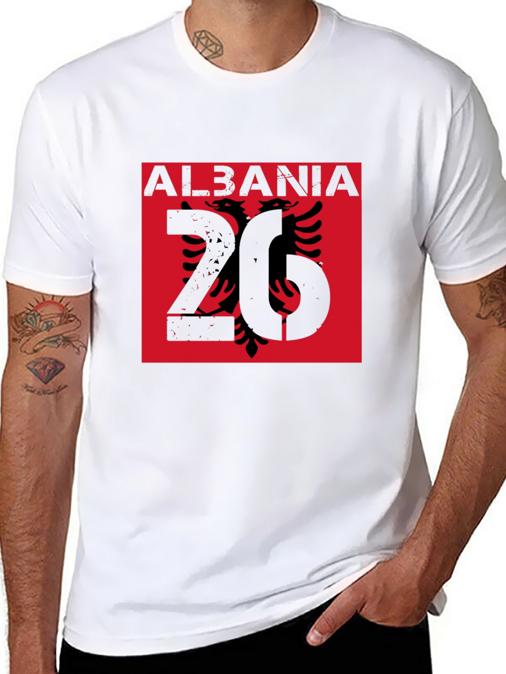 Albania Eagle Graphic Tee - Black