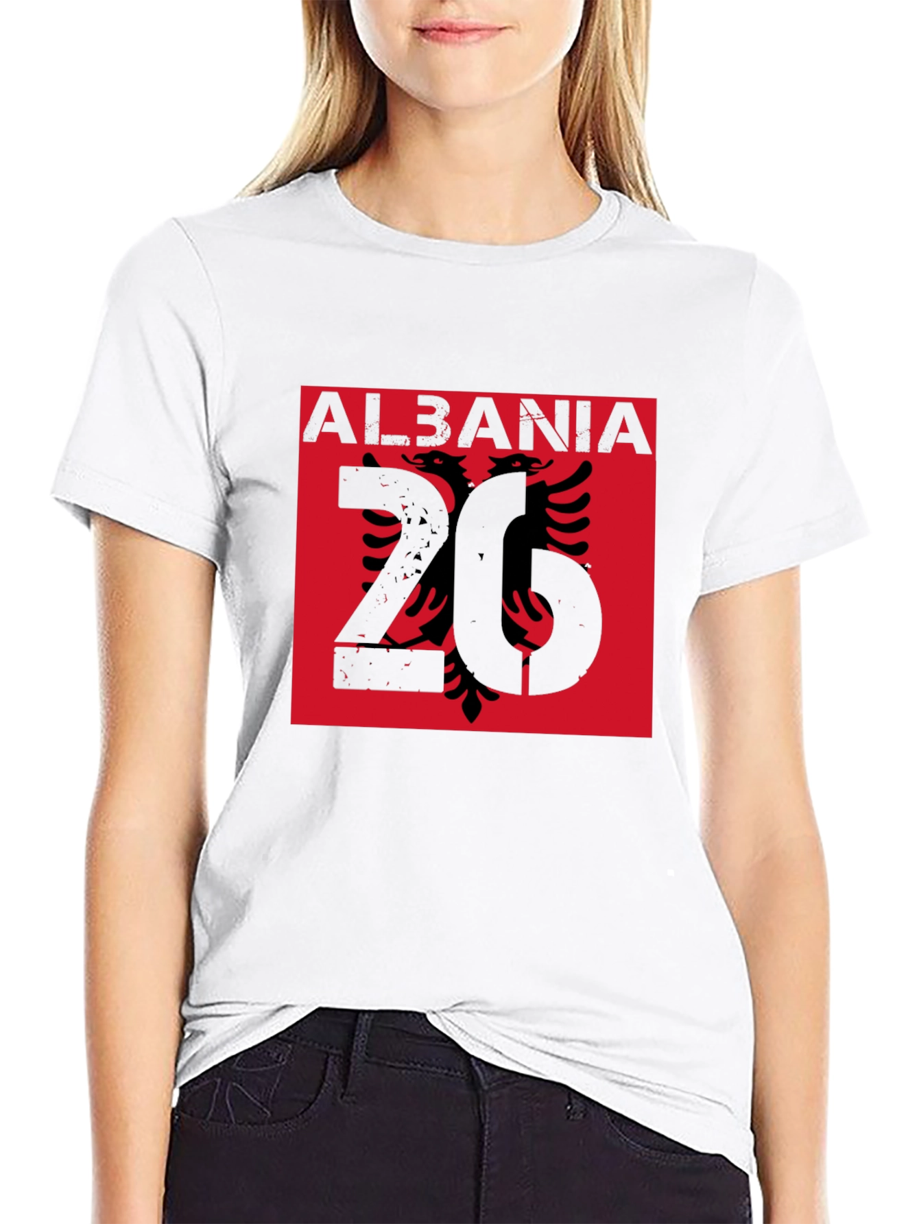 Albania Eagle Graphic Tee - Black