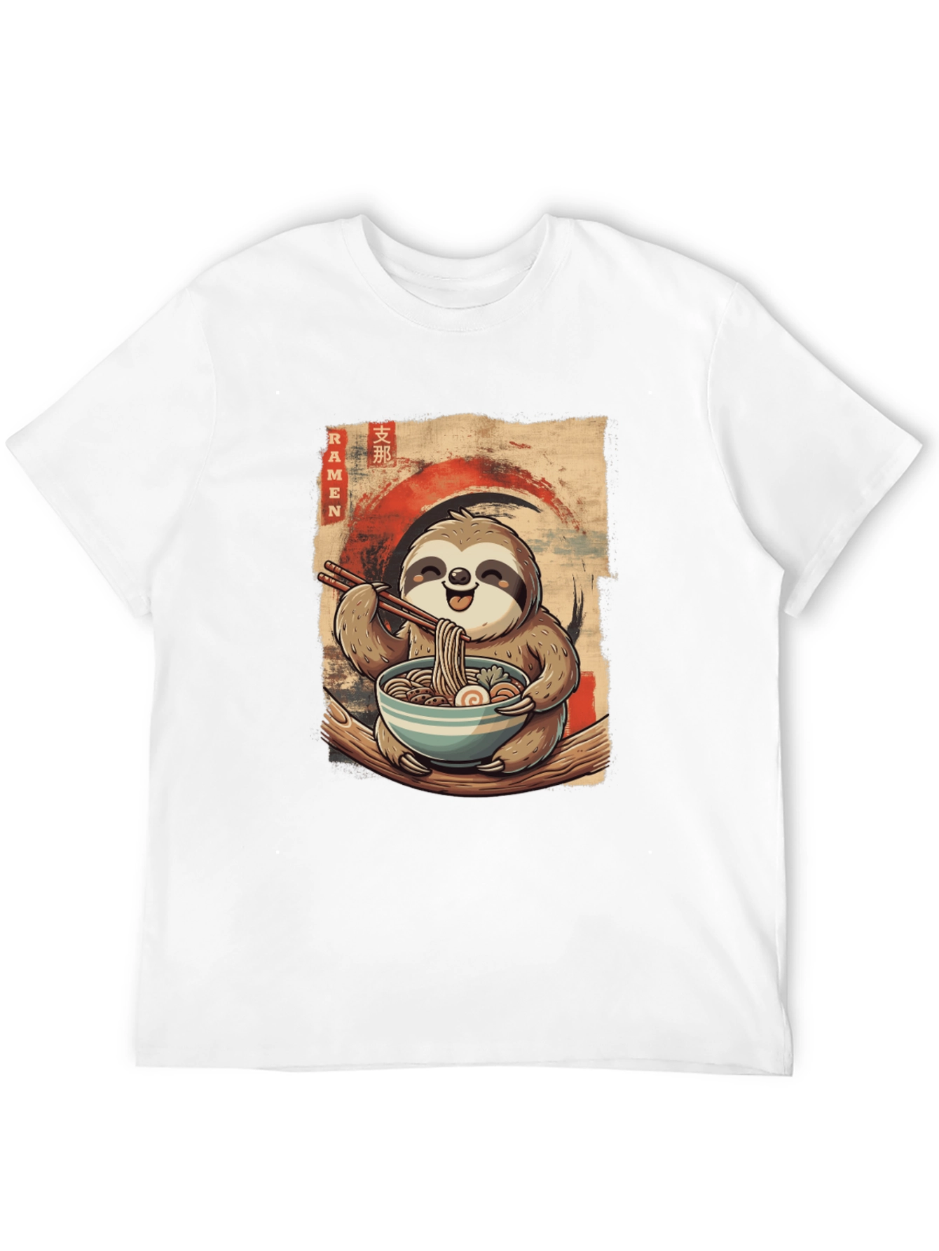 Sloth Ramen T-Shirt - Cute Anime Style