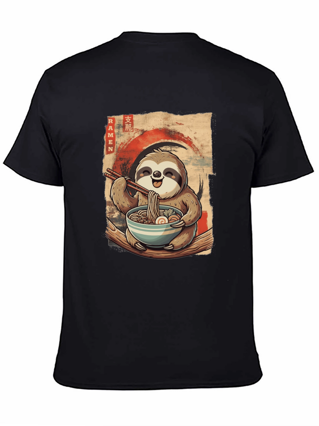 Sloth Ramen T-Shirt - Cute Anime Style