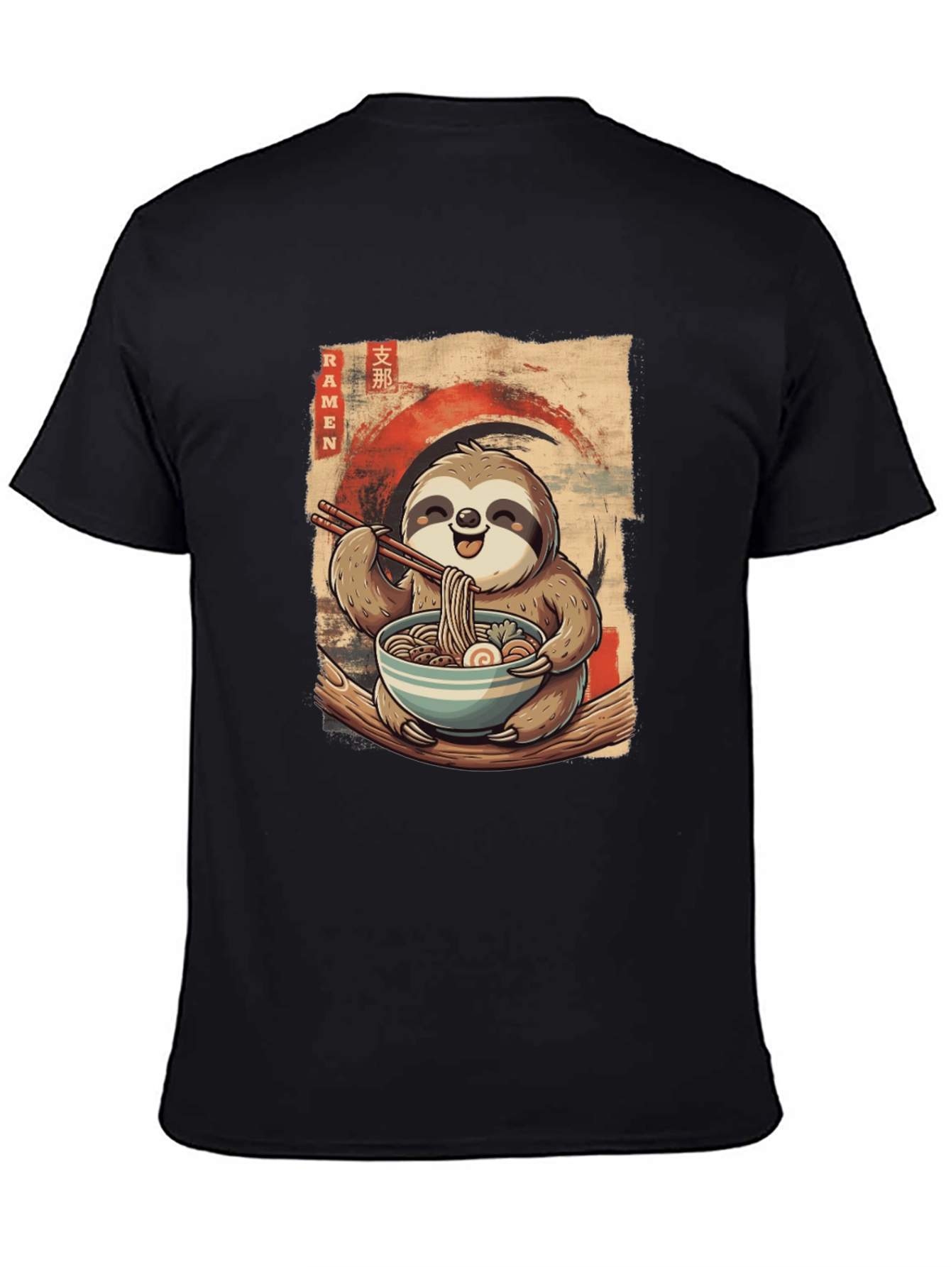 Sloth Ramen T-Shirt - Cute Anime Style