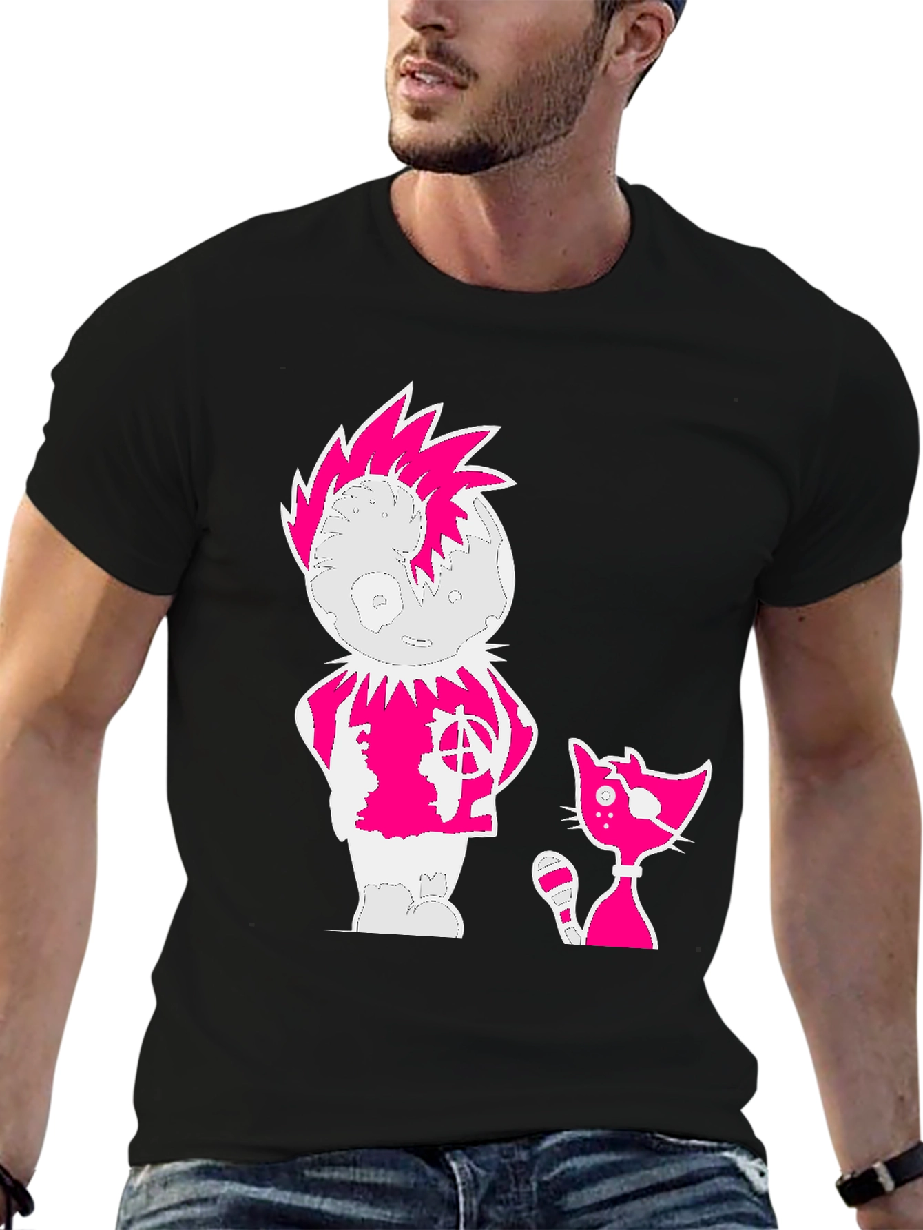 Punk Cartoon Graphic Tee