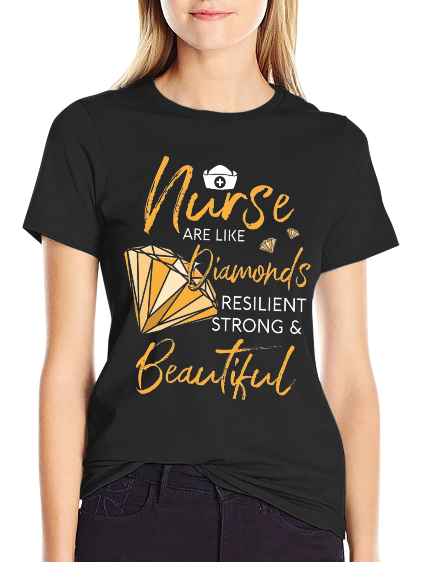 Nurse Diamond T-Shirt - Resilient Strong & Beautiful