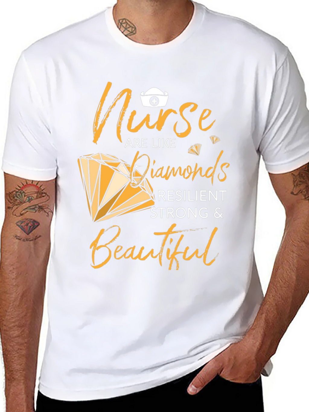 Nurse Diamond T-Shirt - Resilient Strong & Beautiful