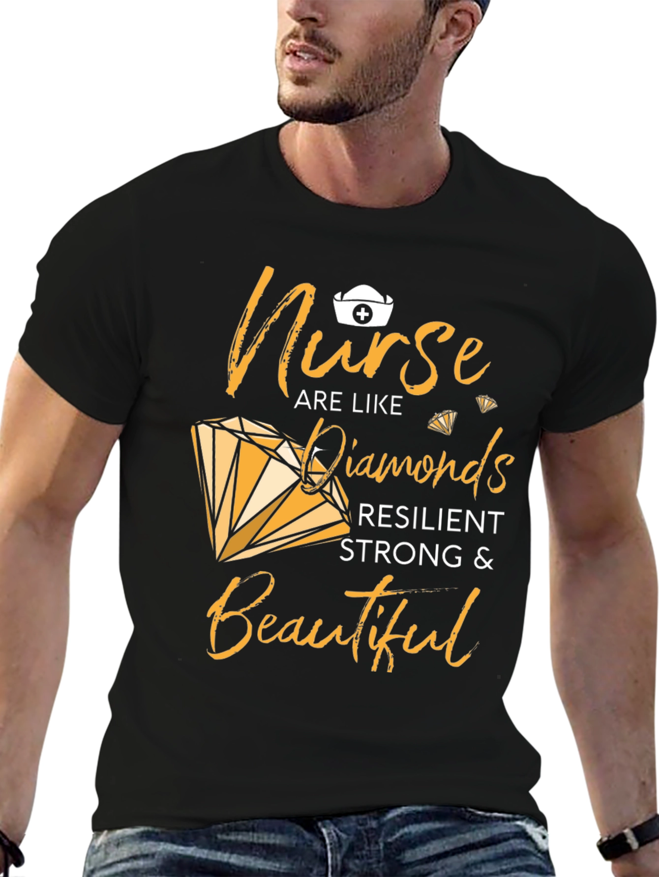 Nurse Diamond T-Shirt - Resilient Strong & Beautiful