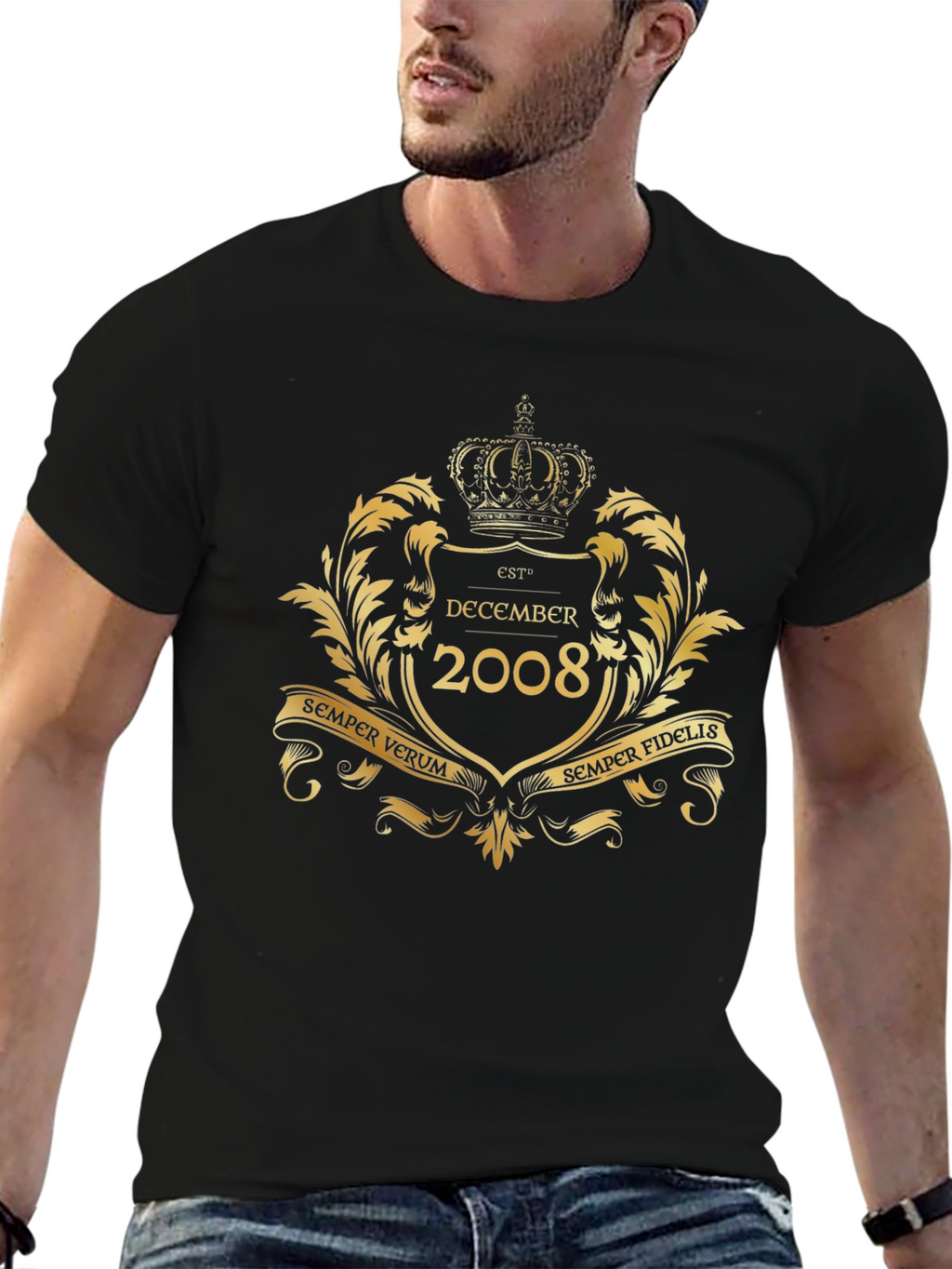 Est. December 2008 Black T-Shirt