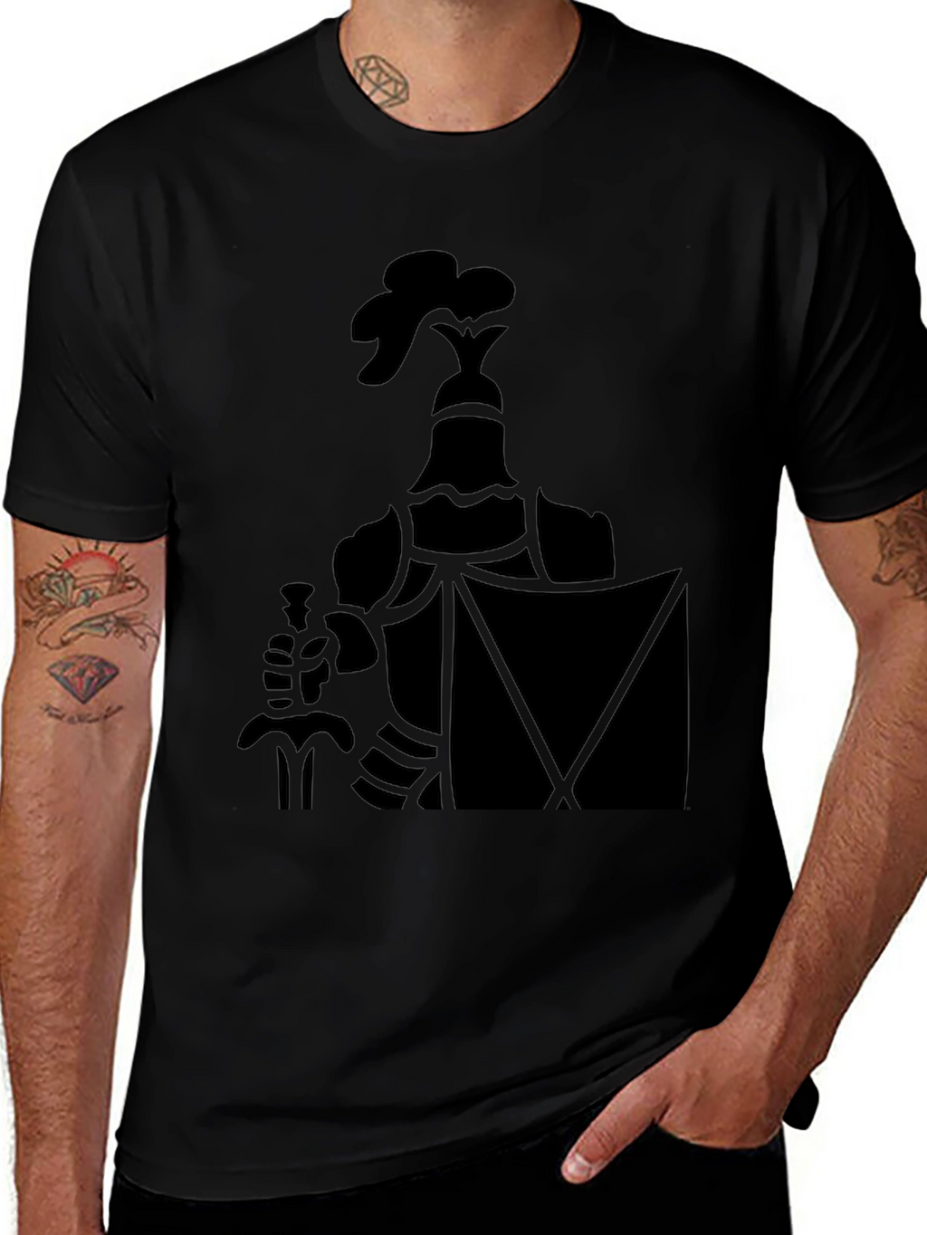 Black Knight Graphic Tee - Bold & Stylish