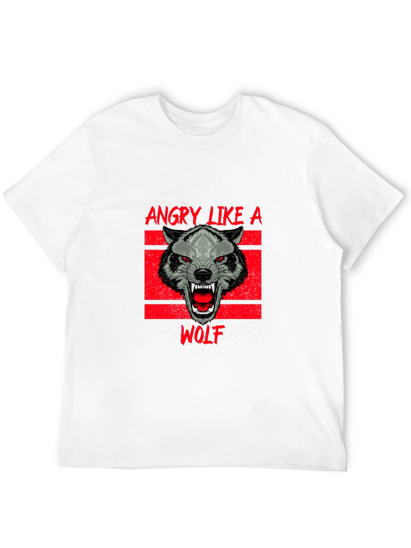 Angry Like a Wolf Black T-Shirt