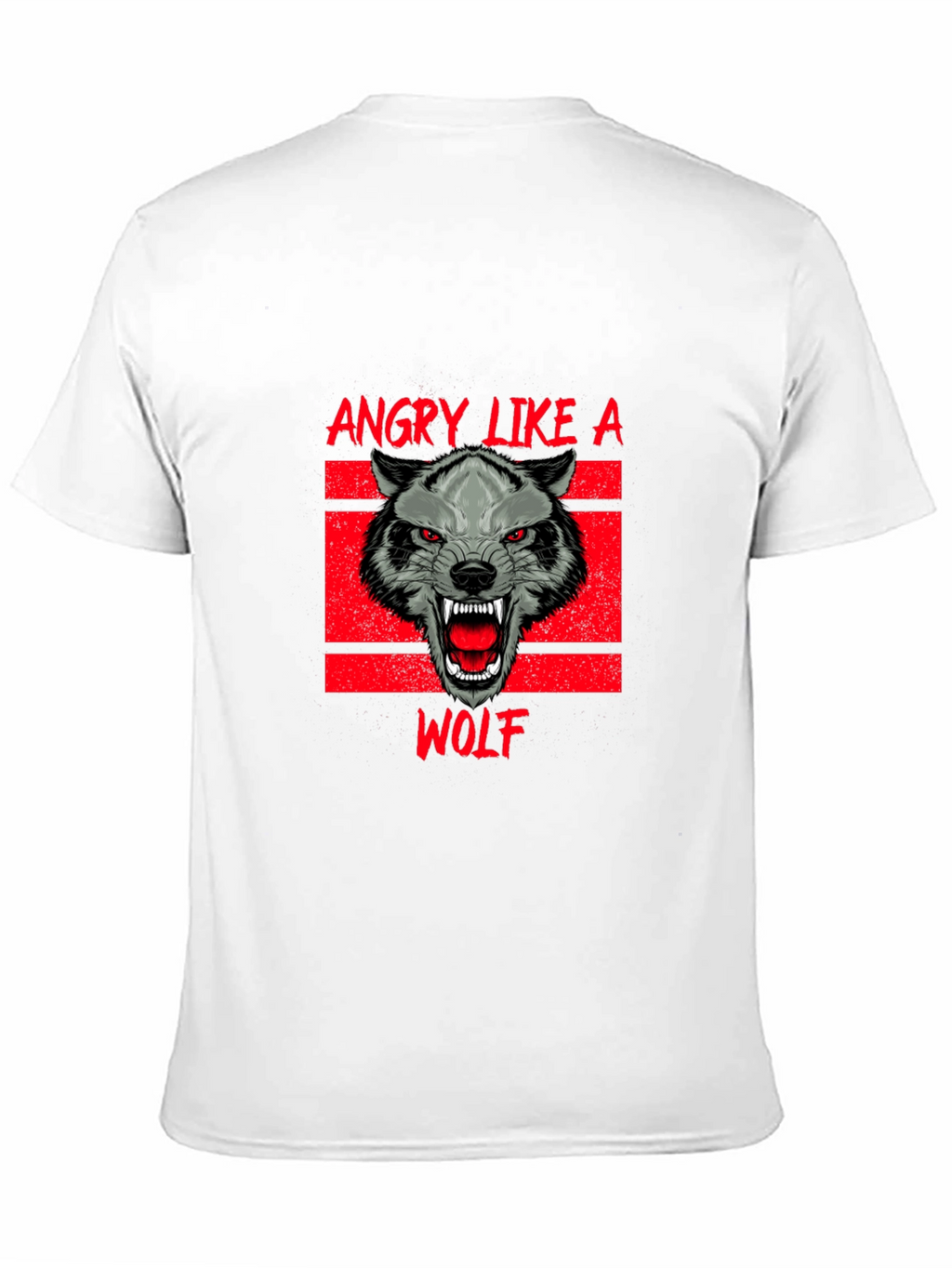 Angry Like a Wolf Black T-Shirt