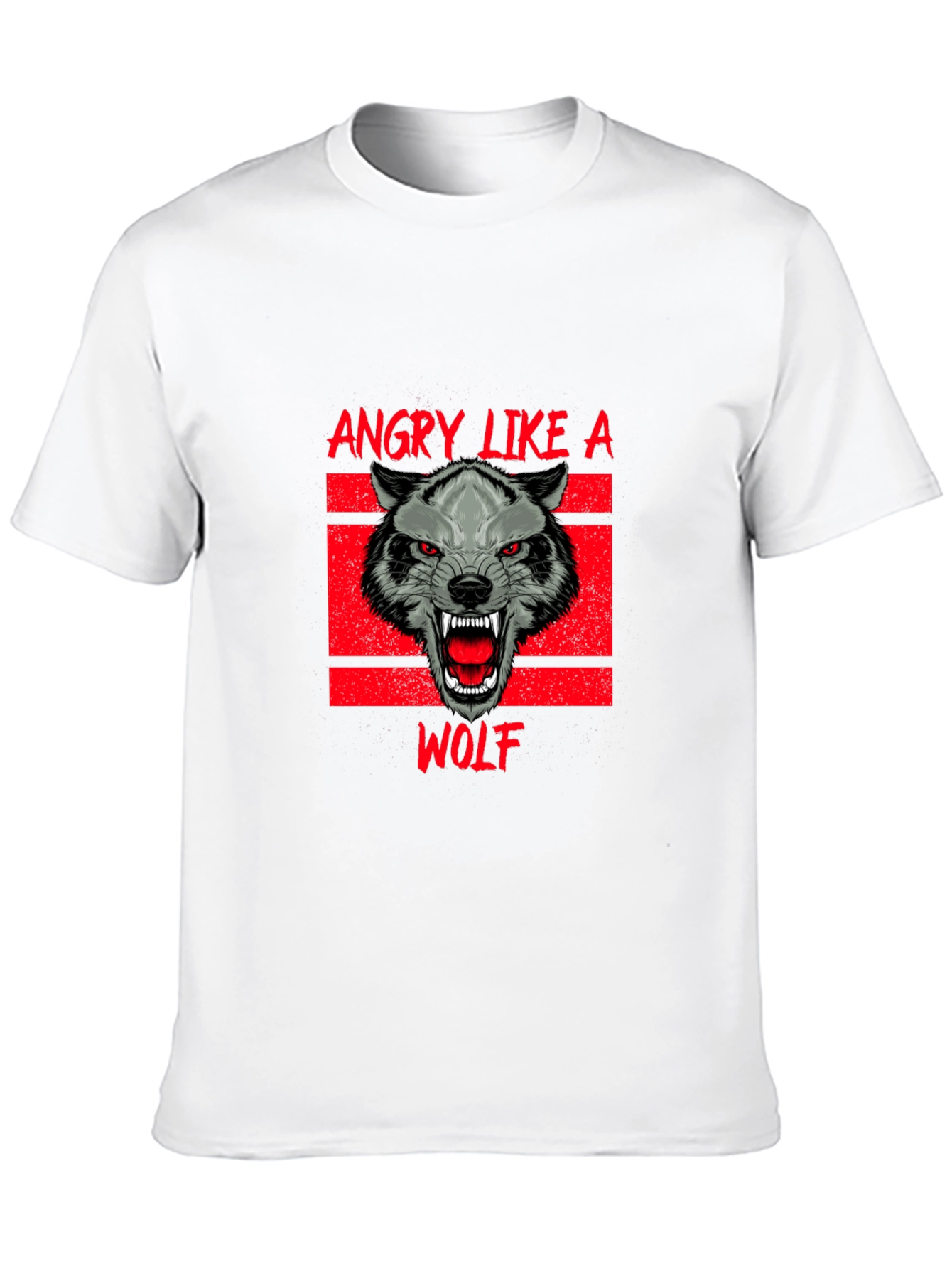 Angry Like a Wolf Black T-Shirt
