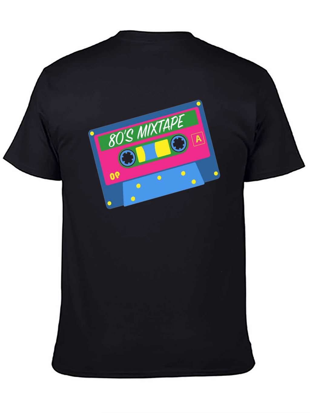 Retro 80s Mixtape Graphic T-Shirt - Black