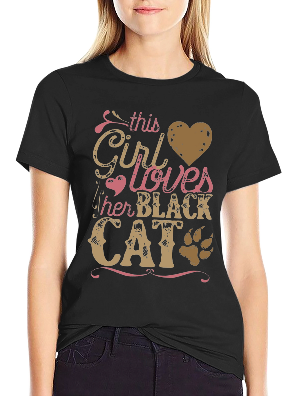 This Girl Loves Her Black Cat T-Shirt