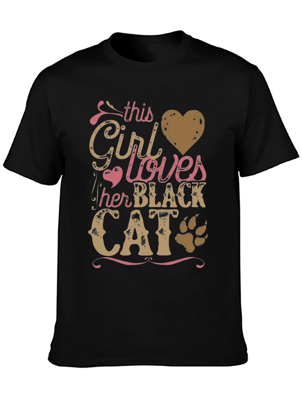 This Girl Loves Her Black Cat T-Shirt