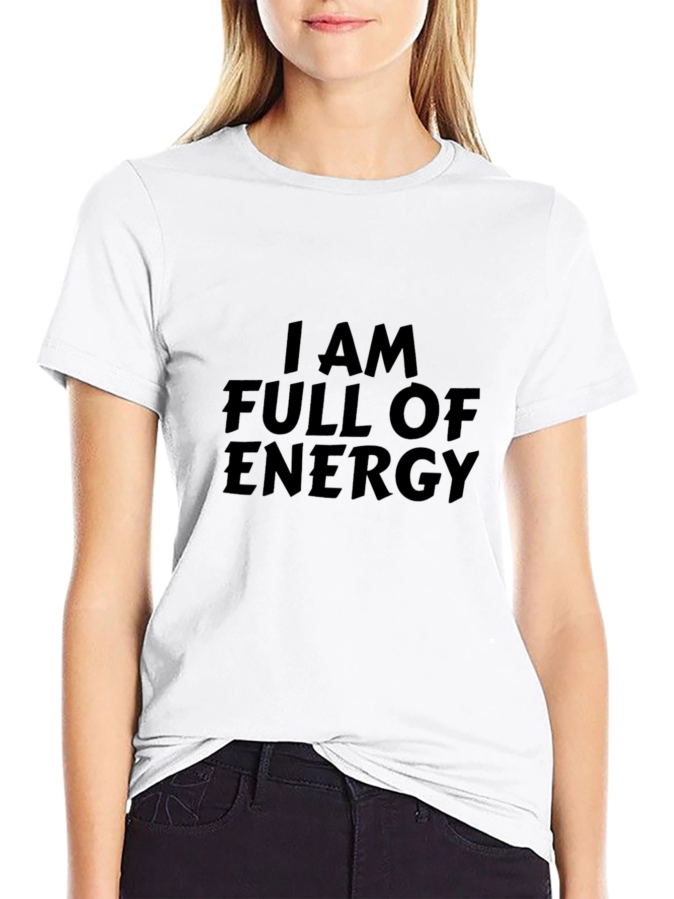 Energetic Graphic Tee - Full of Energy Statement Shirt