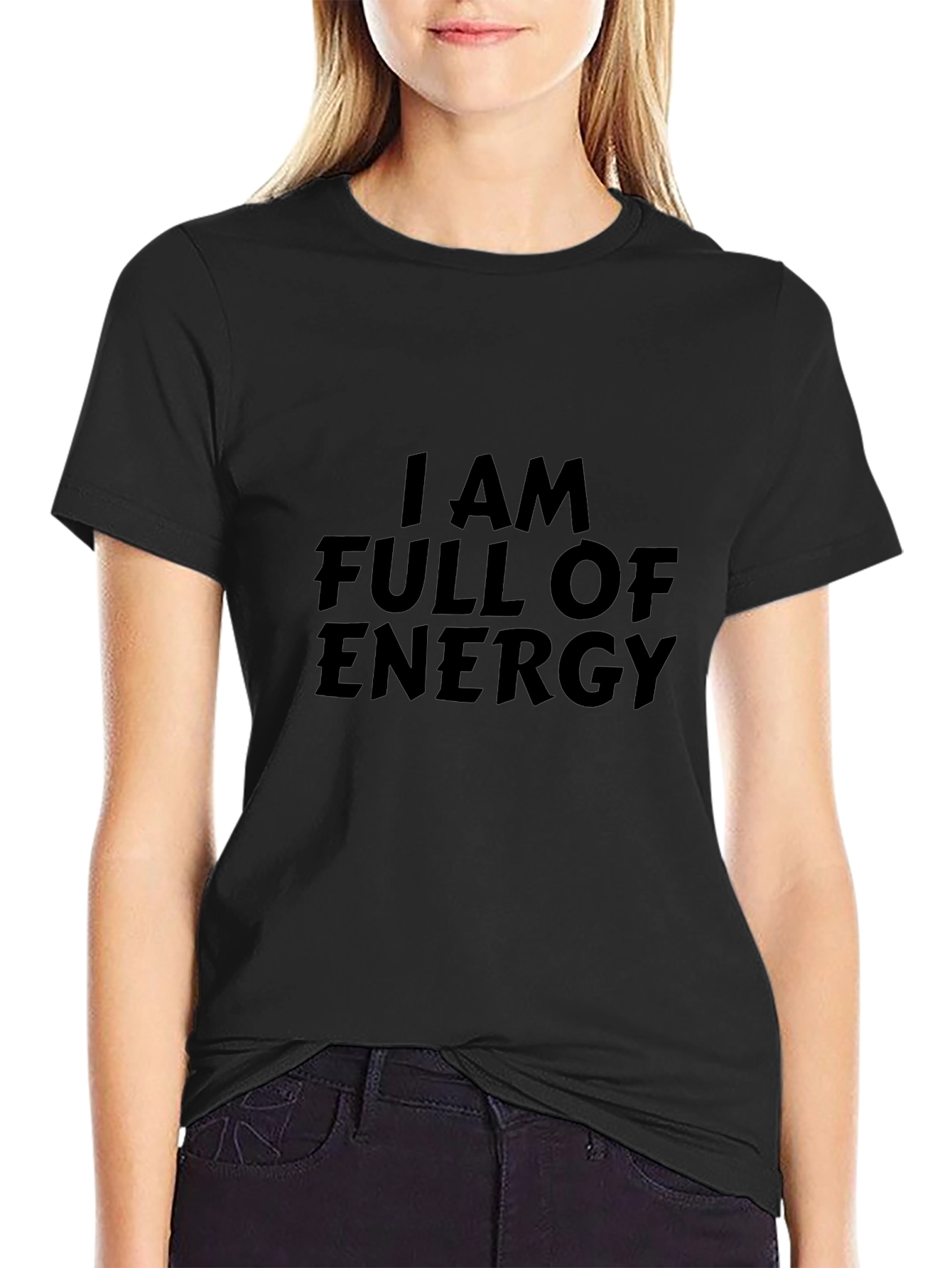 Energetic Graphic Tee - Full of Energy Statement Shirt
