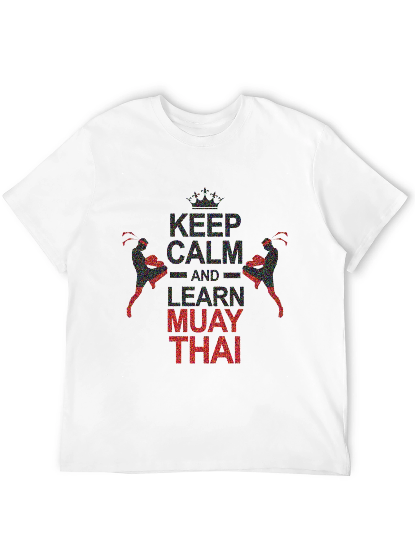 Keep Calm Learn Muay Thai Black Graphic Tee