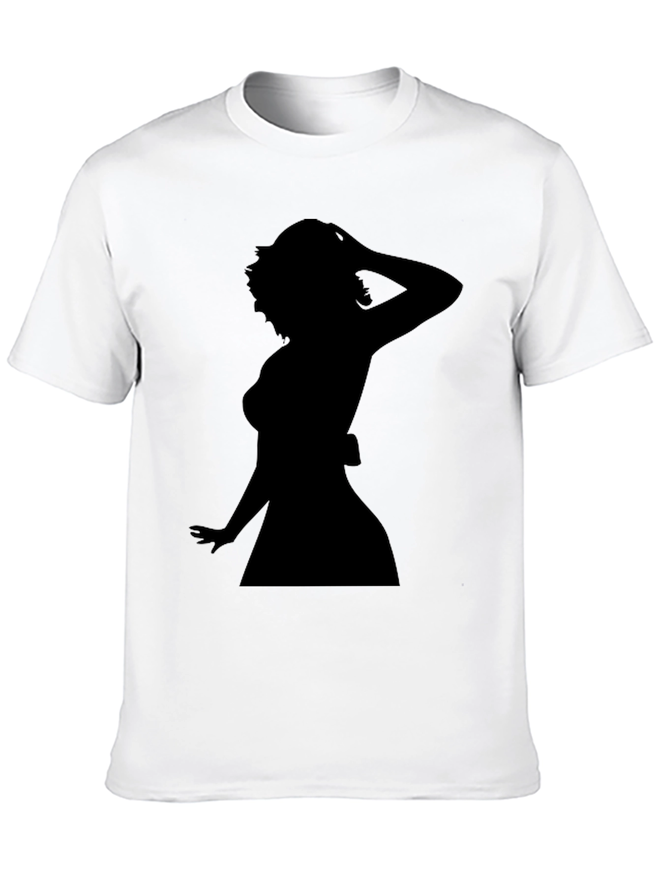 Silhouette Woman Graphic Tee - Black Unisex T-Shirt