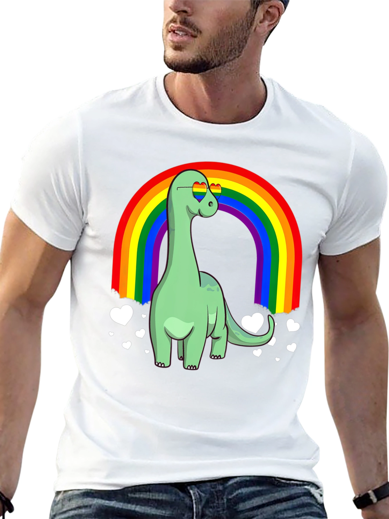Dino Rainbow Pride T-Shirt