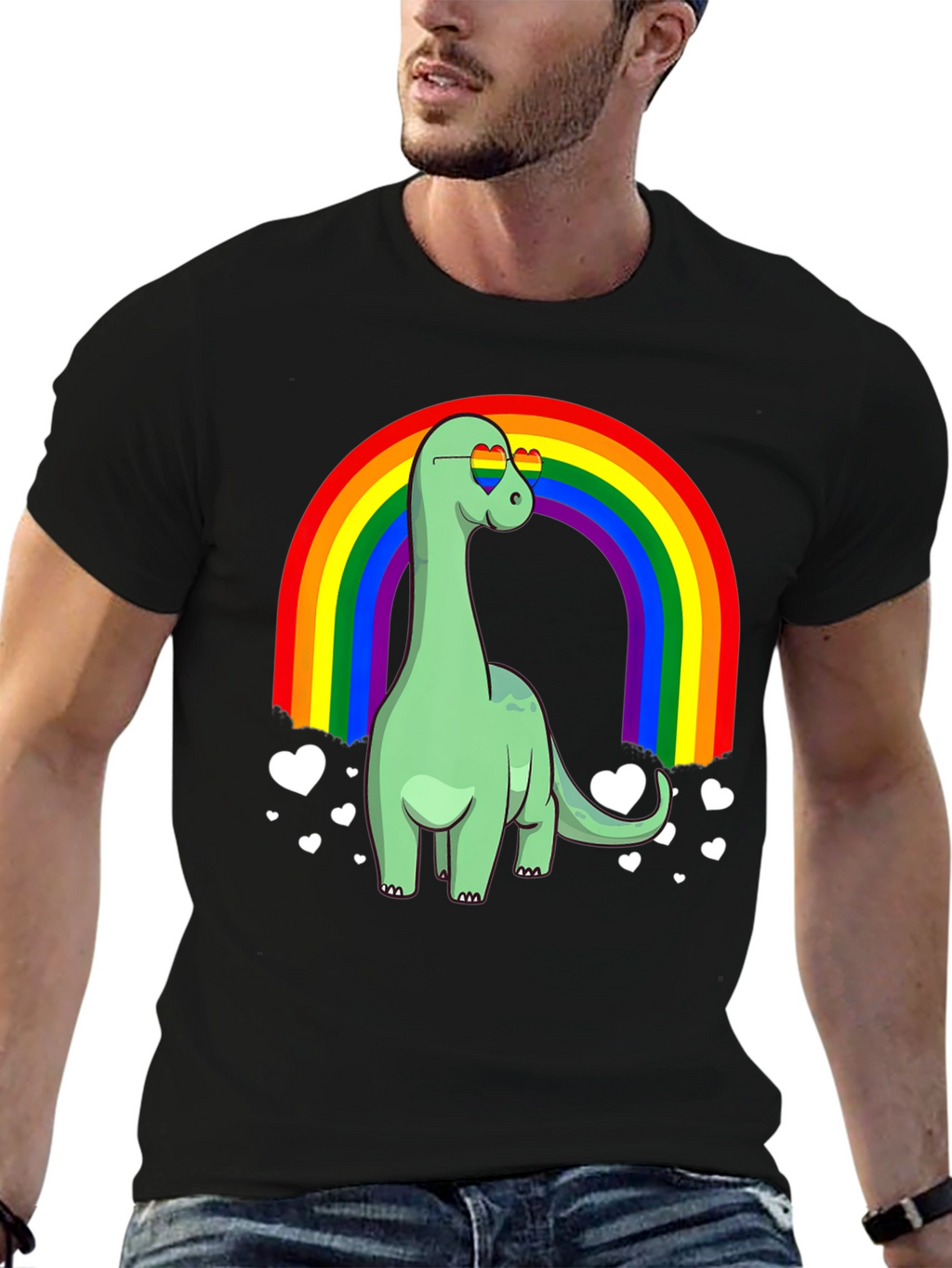 Dino Rainbow Pride T-Shirt