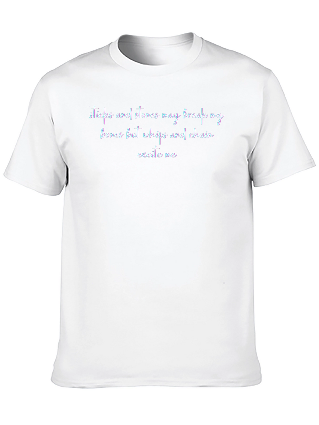 Sticks and Stones Slogan T-Shirt - Edgy Design