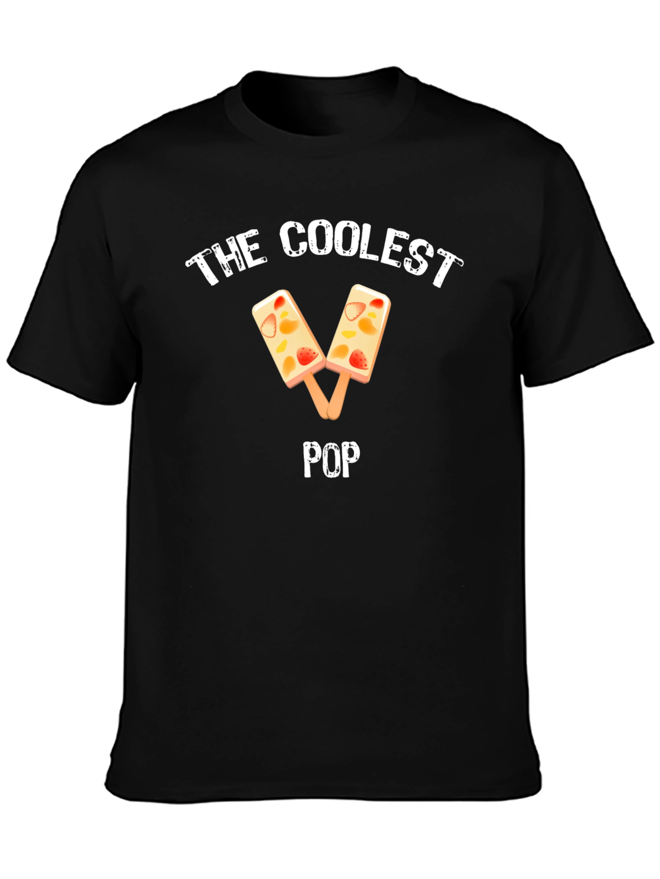 Coolest Pop Fruit Popsicle Black T-Shirt
