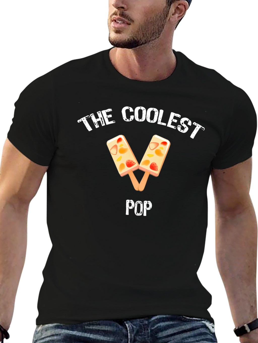 Coolest Pop Fruit Popsicle Black T-Shirt