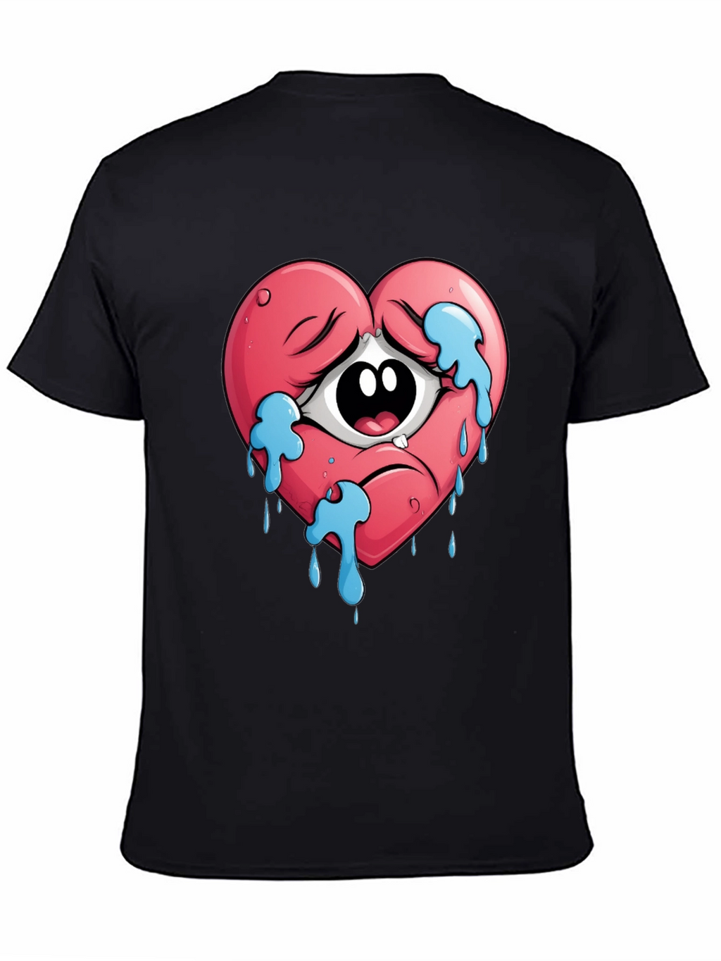 Sad Heart Crying Eye Graphic Tee - Unisex