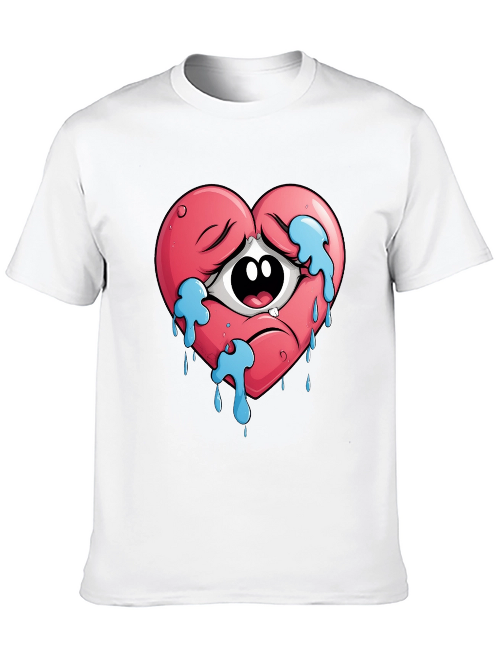 Sad Heart Crying Eye Graphic Tee - Unisex
