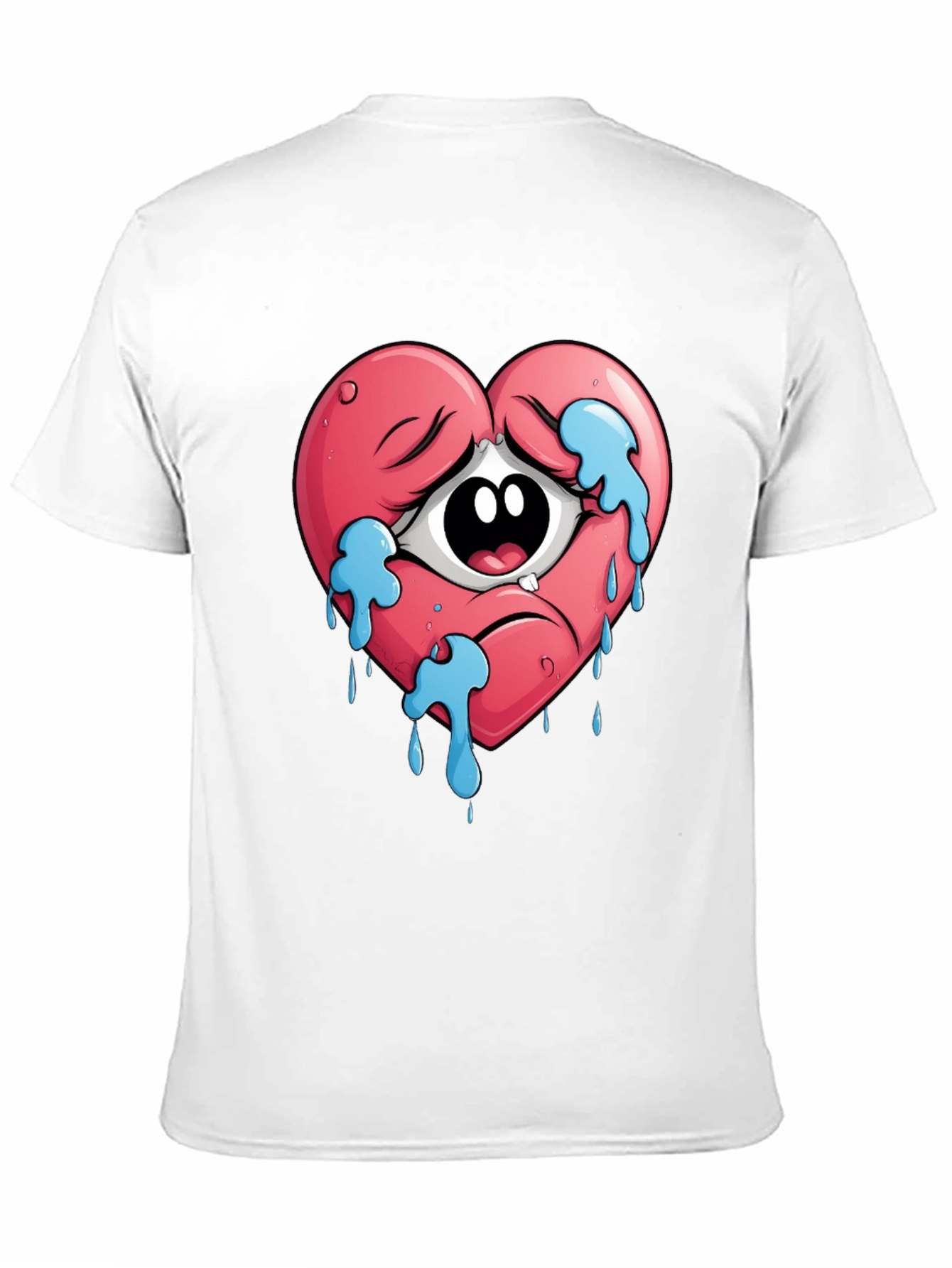 Sad Heart Crying Eye Graphic Tee - Unisex