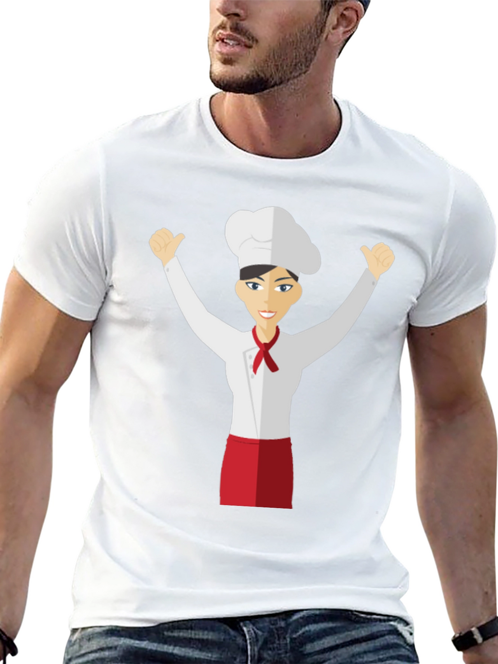 Chef Cartoon Graphic T-Shirt