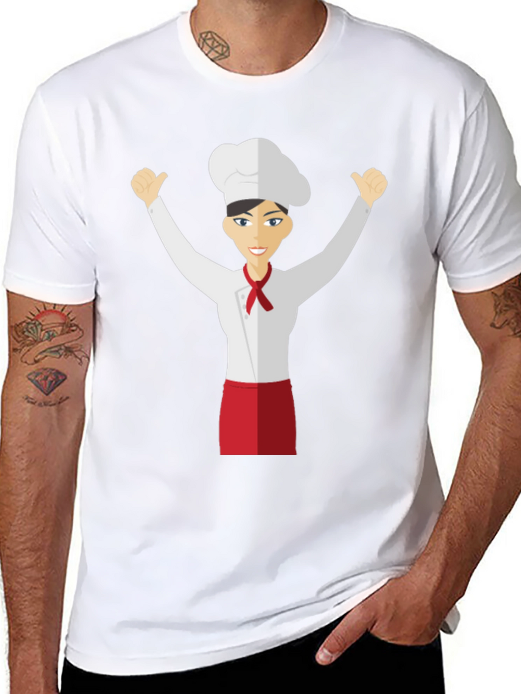 Chef Cartoon Graphic T-Shirt