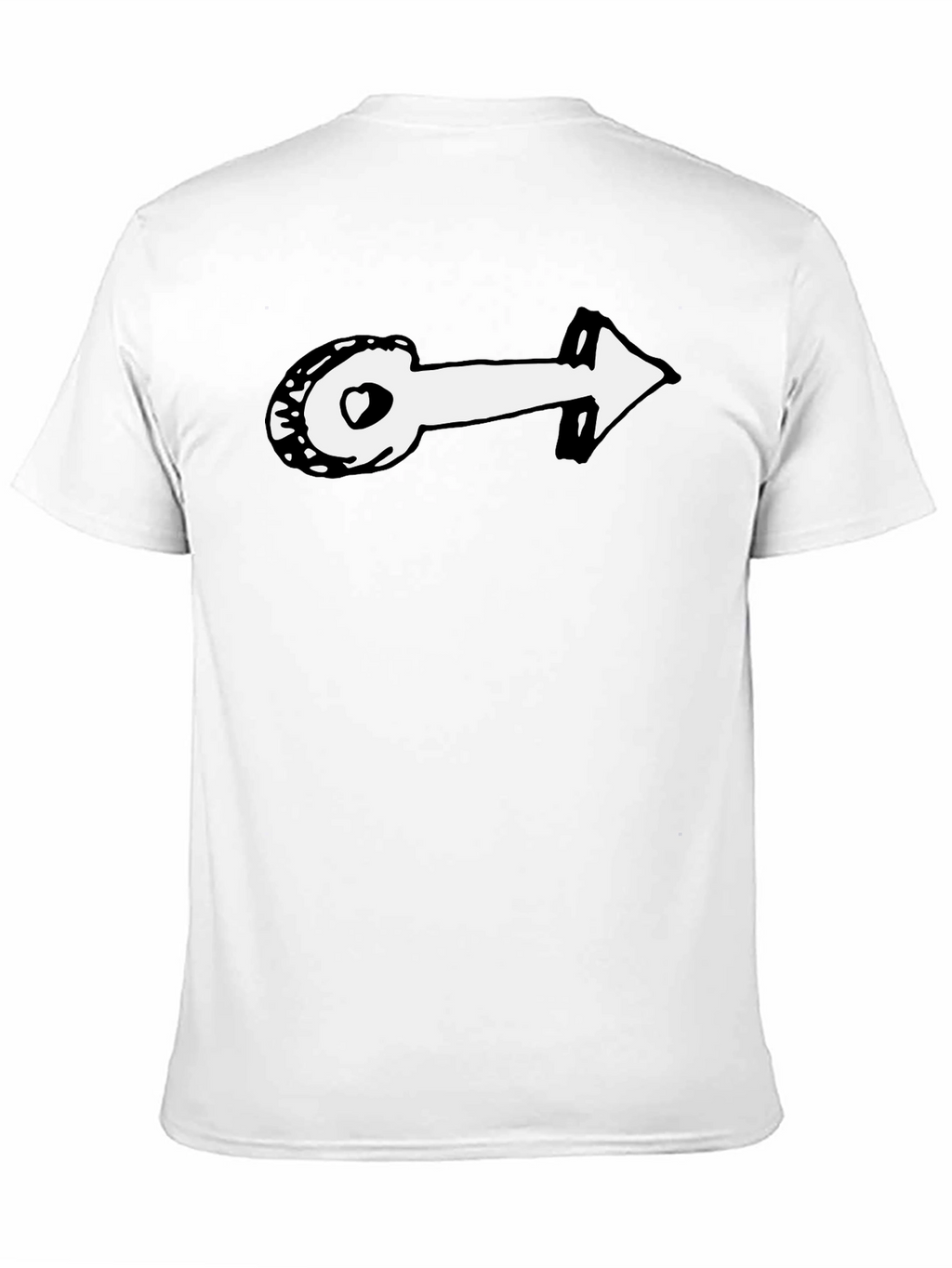 Novelty Arrow Graphic T-Shirt - Black Casual Tee