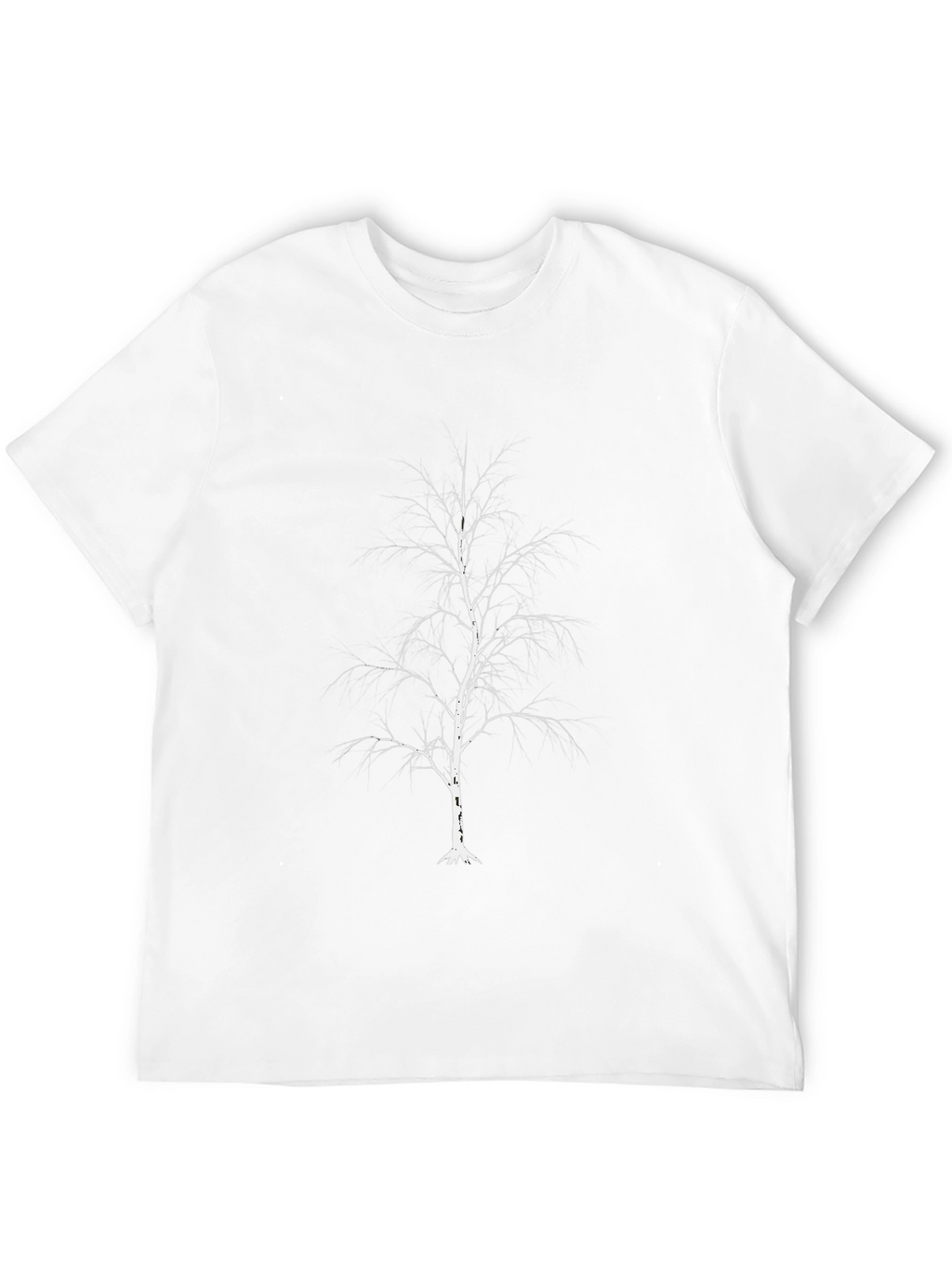 Black T-Shirt with Minimalist Tree Design