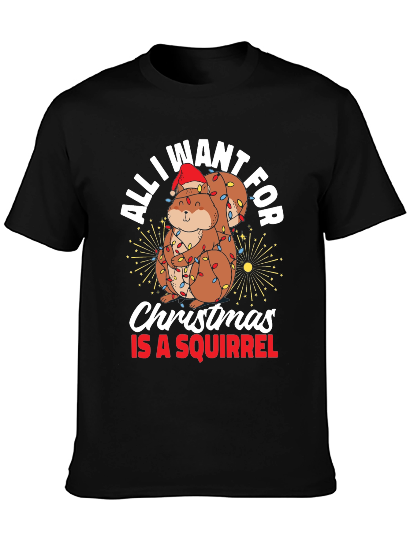 All I Want For Christmas Squirrel T-Shirt