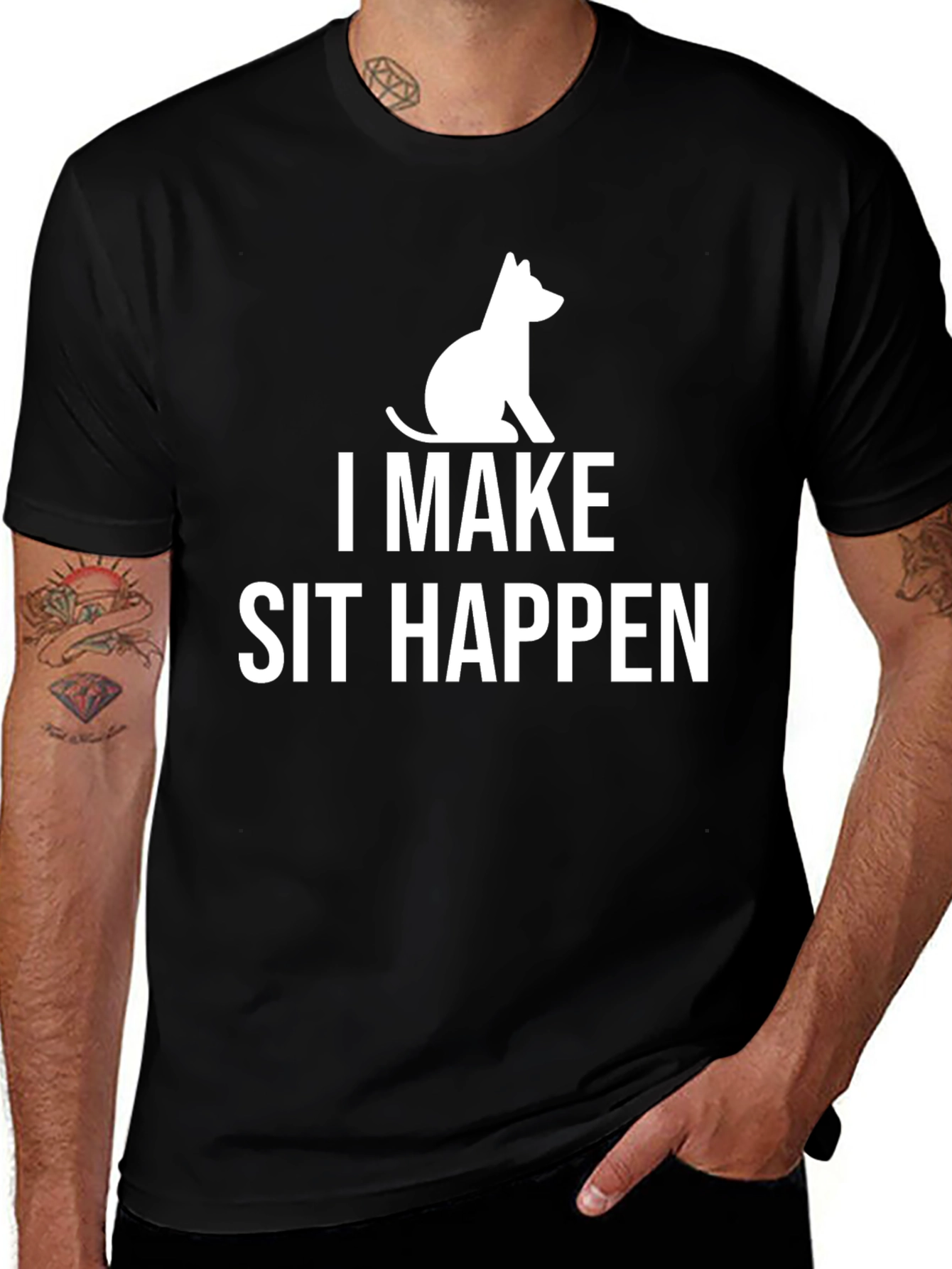I Make Sit Happen T-Shirt Funny Dog Lover Tee