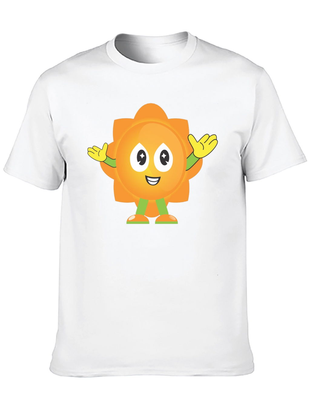 Fun Sun Cartoon Graphic Black T-Shirt